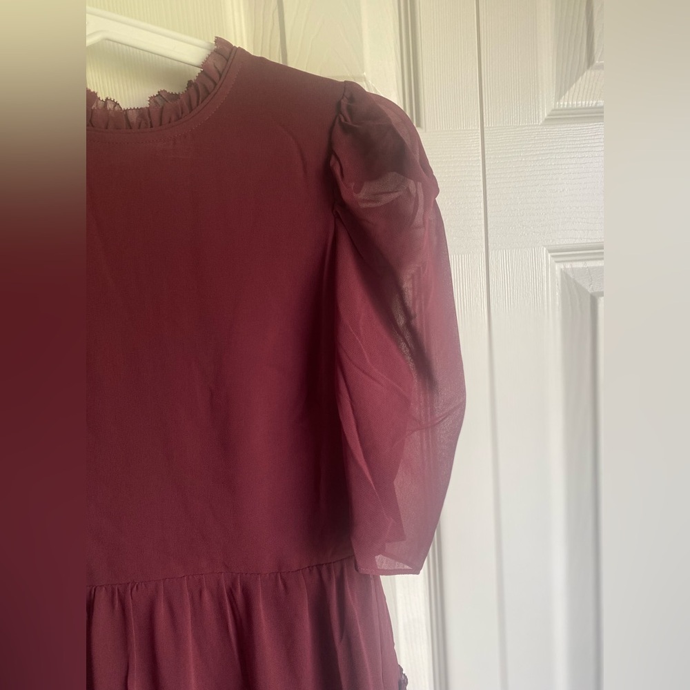 New Aritzia Wilfred Parlour Chiffon fit-and-flare maxi dress - Picture 8 of 15